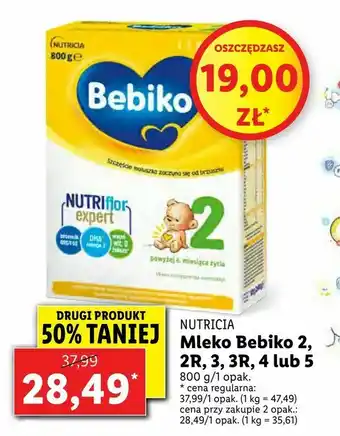 Lidl Mleko Bebiko 2, 2R, 3,00 3R, 4 lub 5 oferta