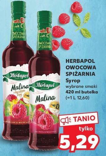 Kaufland Syrop malina herbapol oferta