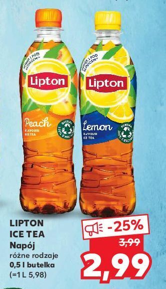 Kaufland Herbata mrożona lemon lipton ice tea oferta