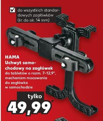Kaufland Uchwyt na zagłówek do tabletu premium 10.5" czarno-srebrny hama oferta