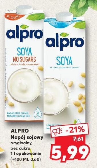 Kaufland Napój sojowy alpro soya oferta