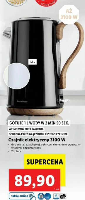 Lidl Czajnik elektryczny 3100 W oferta