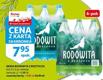 Auchan Woda niegazowana rodowita z roztocza oferta