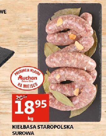 Auchan Kiełbasa staropolska surowa oferta