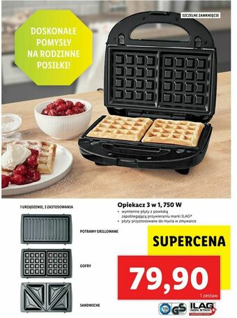 Lidl Opiekacz 3 w 1,00 750 W oferta