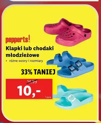 Lidl Klapki lub chodaki młodzieżowe oferta
