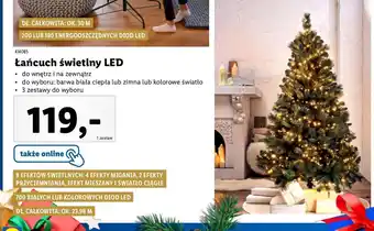 Lidl Łańcuch świetlny 700 led kolorowe światło livarno home oferta