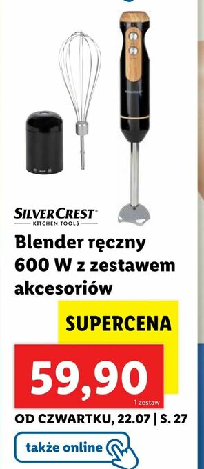Lidl Blender ręczny 600 W z zestawem akcesoriów oferta