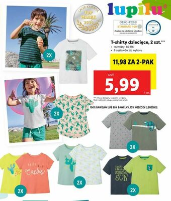 Lidl T-shirty dziecięce, 2 szt oferta