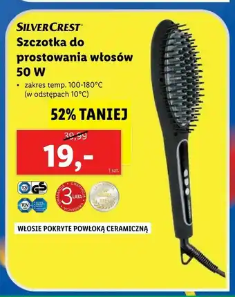Lidl Szczotka do prostowania włosów 50 W oferta