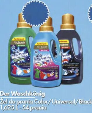 der waschkonig żel do prania color/universal/black 1,625l - 54 prania