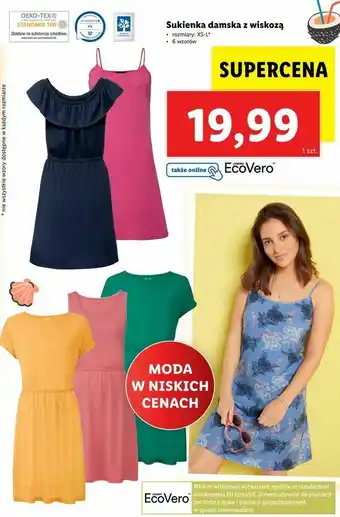 Sukienka damska z wiskozą