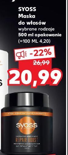 Kaufland Maska do włosów syoss repair boost oferta