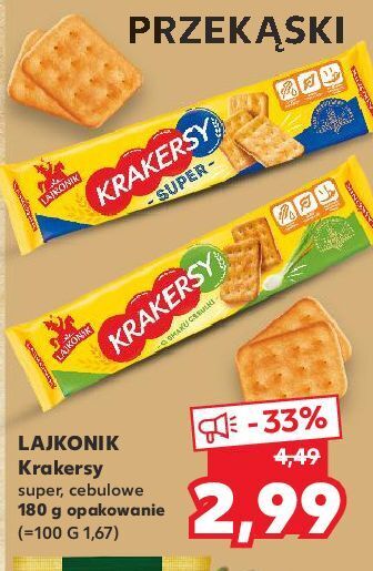 Kaufland Krakersy super cebulkowe lajkonik oferta