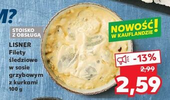 Kaufland Filety śledziowe w sosie grzybowym z kurkami lisner oferta