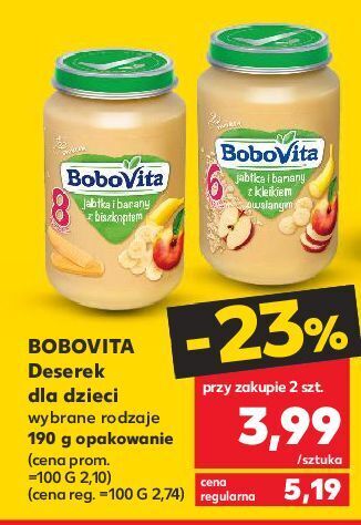 Kaufland Jabłka i banany z kleikiem owsianym bobovita oferta