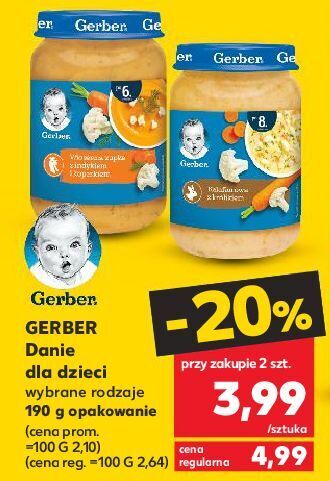 Kaufland Zupka kalafiorowa z królikiem gerber oferta