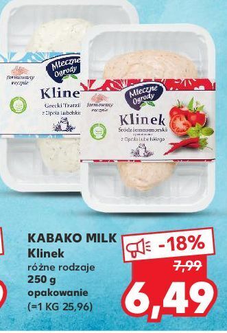 Kaufland Twaróg klinek grecki tzaziki mleczne ogrody oferta