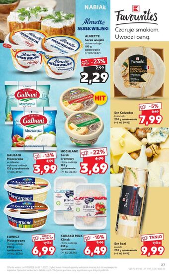 Kaufland Serek wiejski z serem ricotta hochland almette oferta