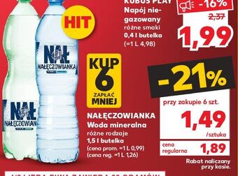 Kaufland Woda niegazowana nałęczowianka oferta