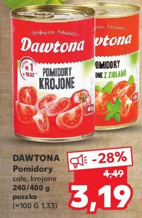 Kaufland Pomidory krojone dawtona oferta