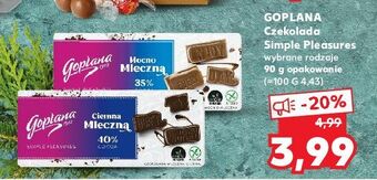 Kaufland Czekolada mocno mleczna 35 % goplana oferta