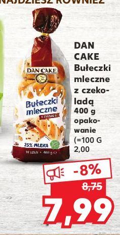 Kaufland Bułeczki mleczne z czekoladą dan cake oferta