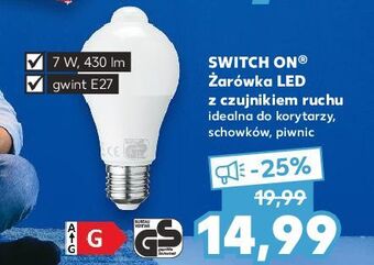 Kaufland Żarówka led z czujnikiem ruchu e27 7w switch on oferta