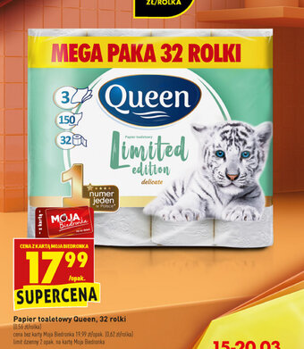 Biedronka Papier toaletowy Queen, 32 rolki oferta