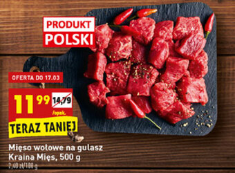 Biedronka Mięso wołowe na gulasz Kraina Mięs, 500 g oferta