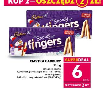 Dealz Paluszki ciasteczkowe snowy fingers cadbury oferta