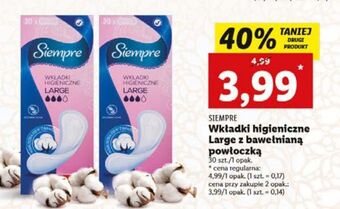 Lidl Wkładki large siempre oferta