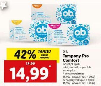 Lidl Tampony normal o.b. procomfort oferta