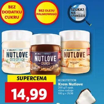Lidl Krem nutlove coco crunch allnutrition oferta
