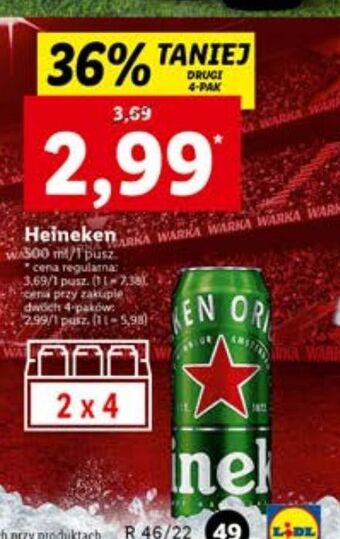 Lidl Piwo heineken oferta