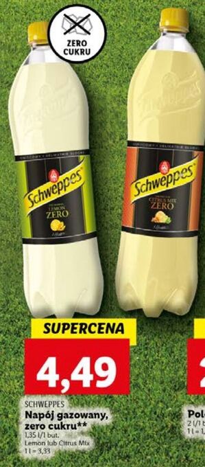 Lidl Napój lemon zero schweppes oferta