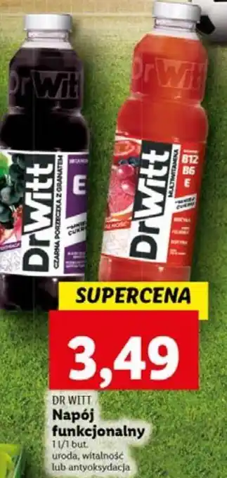 Lidl Napój antyoksydacja czarna porzeczka z granatem dr witt premium oferta