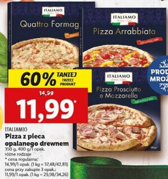 Lidl Pizza prosciutto z mozzarelą italiamo oferta