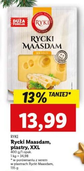 Lidl Ser rycki maasdam ryki oferta