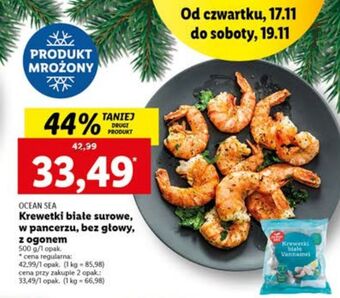 Lidl Krewetki białe vannamei oceansea oferta