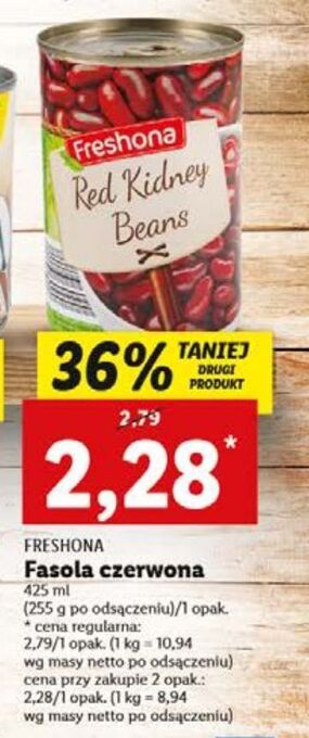 Lidl Fasola czerwona freshona oferta