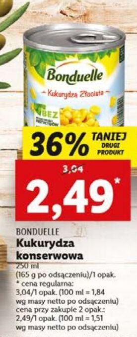 Lidl Kukurydza złocista bonduelle oferta
