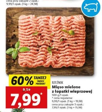 Lidl Mięso mielone z łopatki wieprzowej rzeźnik codzienna dostawa oferta