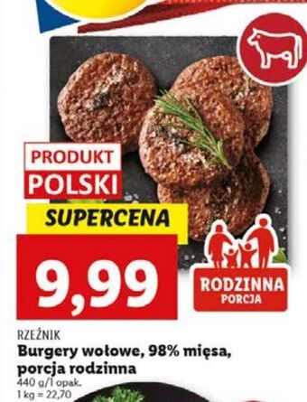 Lidl Hamburger wołowy rzeźnik codzienna dostawa oferta