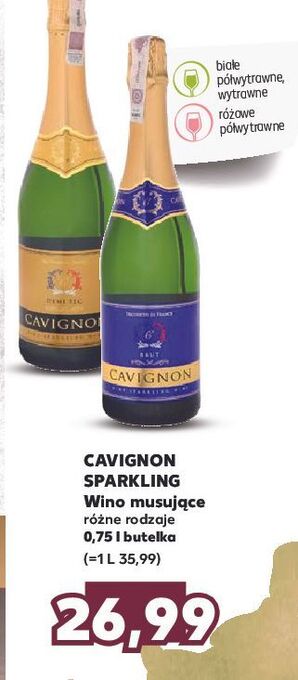 Kaufland Wino cavignon sparkling rose demi sec oferta