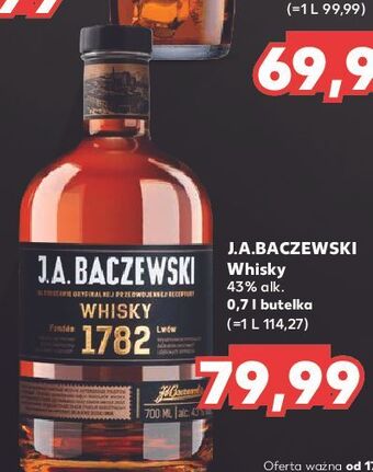 Kaufland Whisky j.a. baczewski 1782 oferta