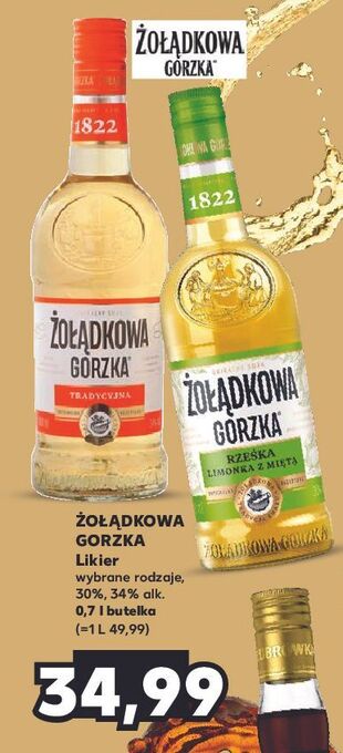 Kaufland Wódka żołądkowa gorzka tradycyjna oferta