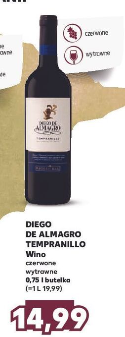 Kaufland Wino diego de almagro tempranillo oferta