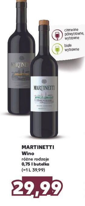 Kaufland Wino martinetti pinot grigio oferta