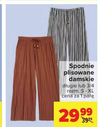 Carrefour Spodnie plisowane damskie oferta